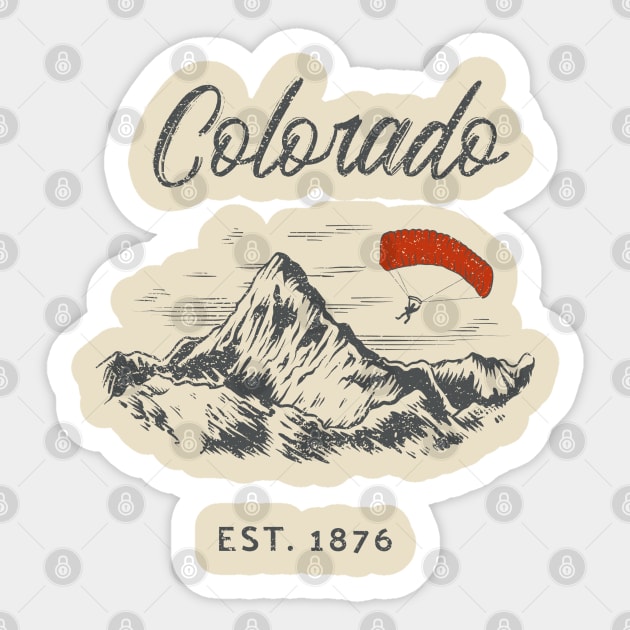 Colorado Mountian State Sticker by FunGraphics